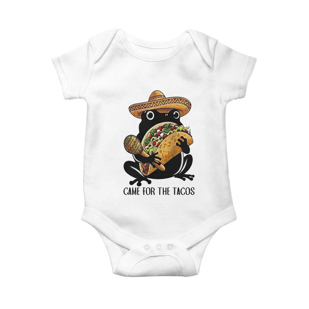 Grumpy Frog Cinco De Mayo Baby Onesie Came For The Tacos