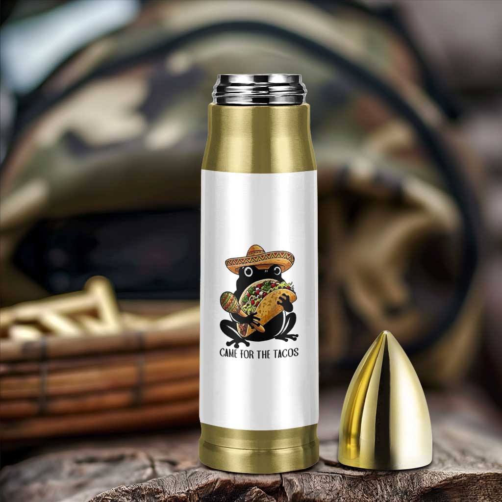 Grumpy Frog Cinco De Mayo Bullet Tumbler Came For The Tacos