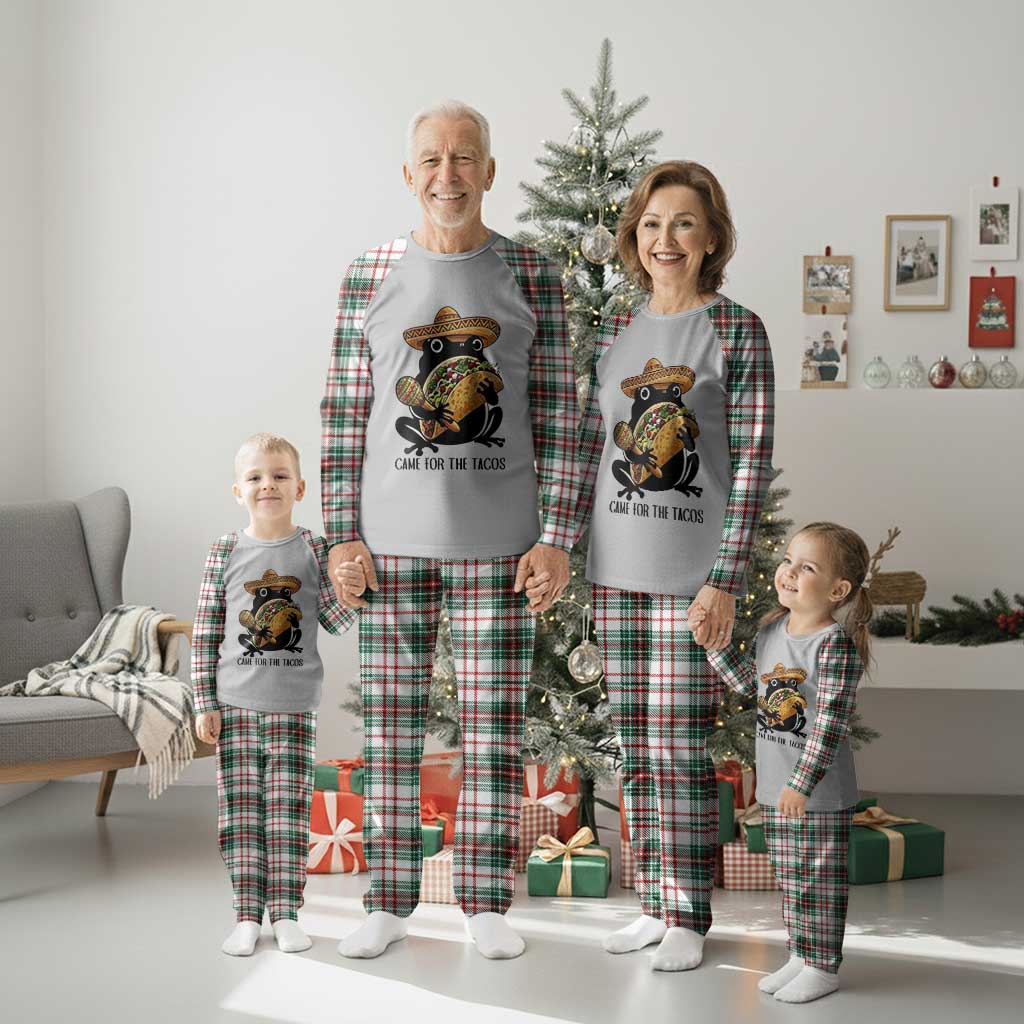 Grumpy Frog Cinco De Mayo Plaid Pajama Set Came For The Tacos