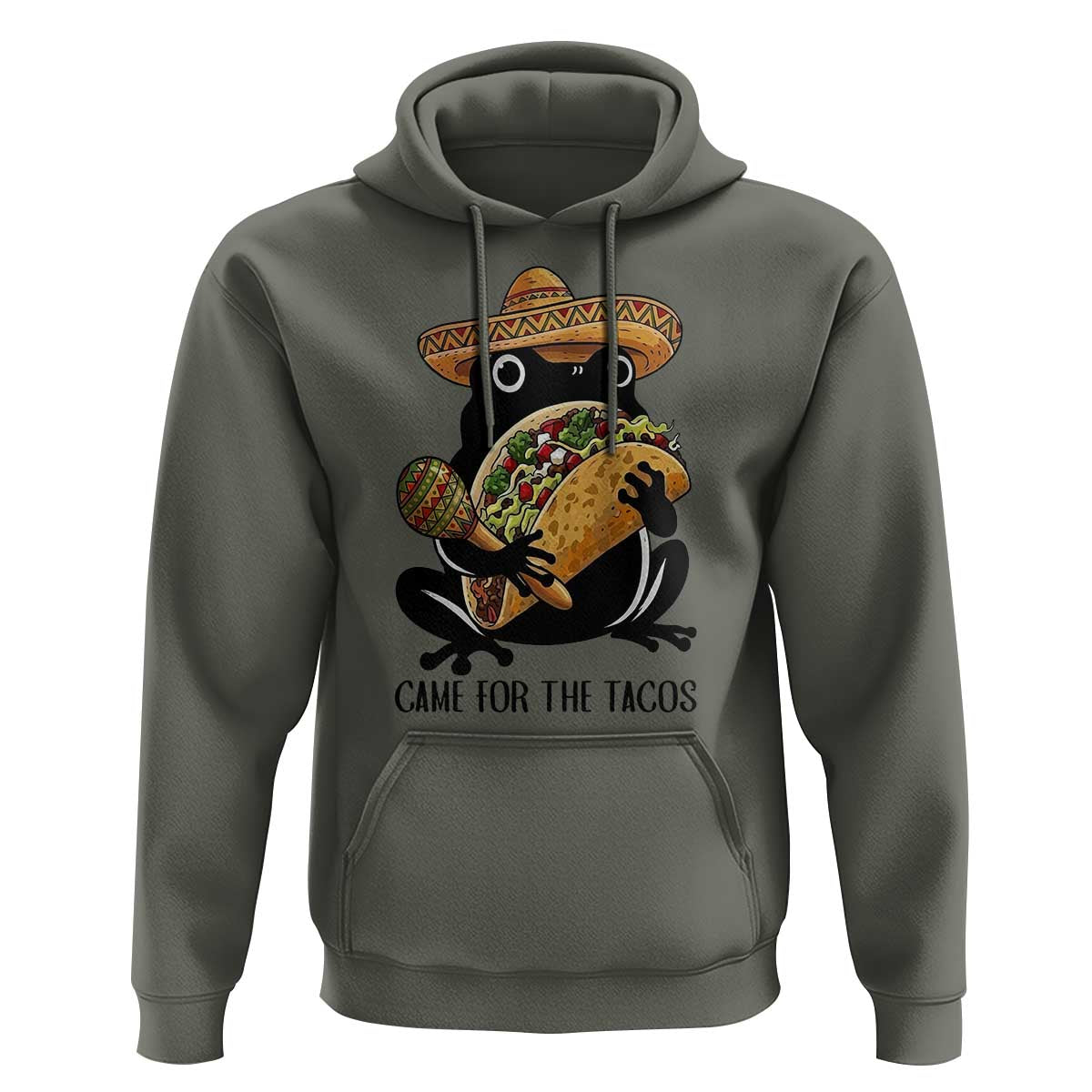 Grumpy Frog Cinco De Mayo Hoodie Came For The Tacos