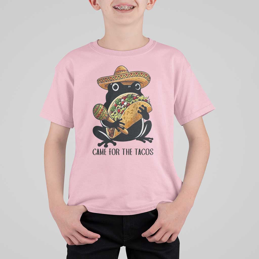 Grumpy Frog Cinco De Mayo T Shirt For Kid Came For The Tacos