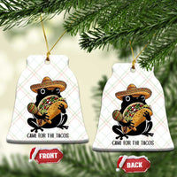 Grumpy Frog Cinco De Mayo Ceramic Ornament Came For The Tacos