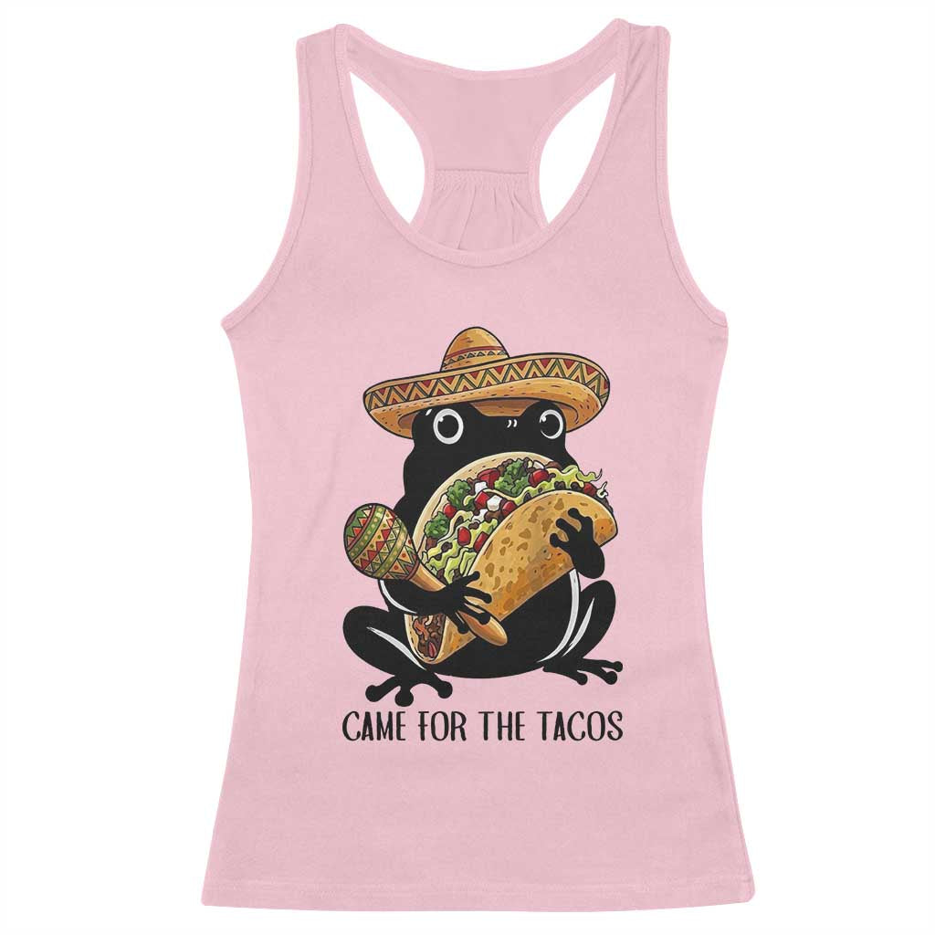 Grumpy Frog Cinco De Mayo Racerback Tank Top Came For The Tacos