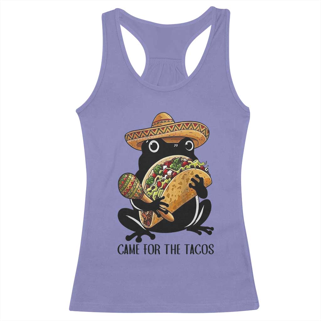 Grumpy Frog Cinco De Mayo Racerback Tank Top Came For The Tacos