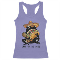 Grumpy Frog Cinco De Mayo Racerback Tank Top Came For The Tacos