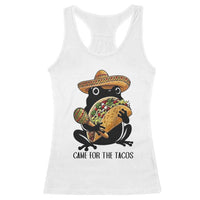 Grumpy Frog Cinco De Mayo Racerback Tank Top Came For The Tacos