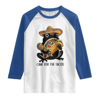 Grumpy Frog Cinco De Mayo Raglan Shirt Came For The Tacos