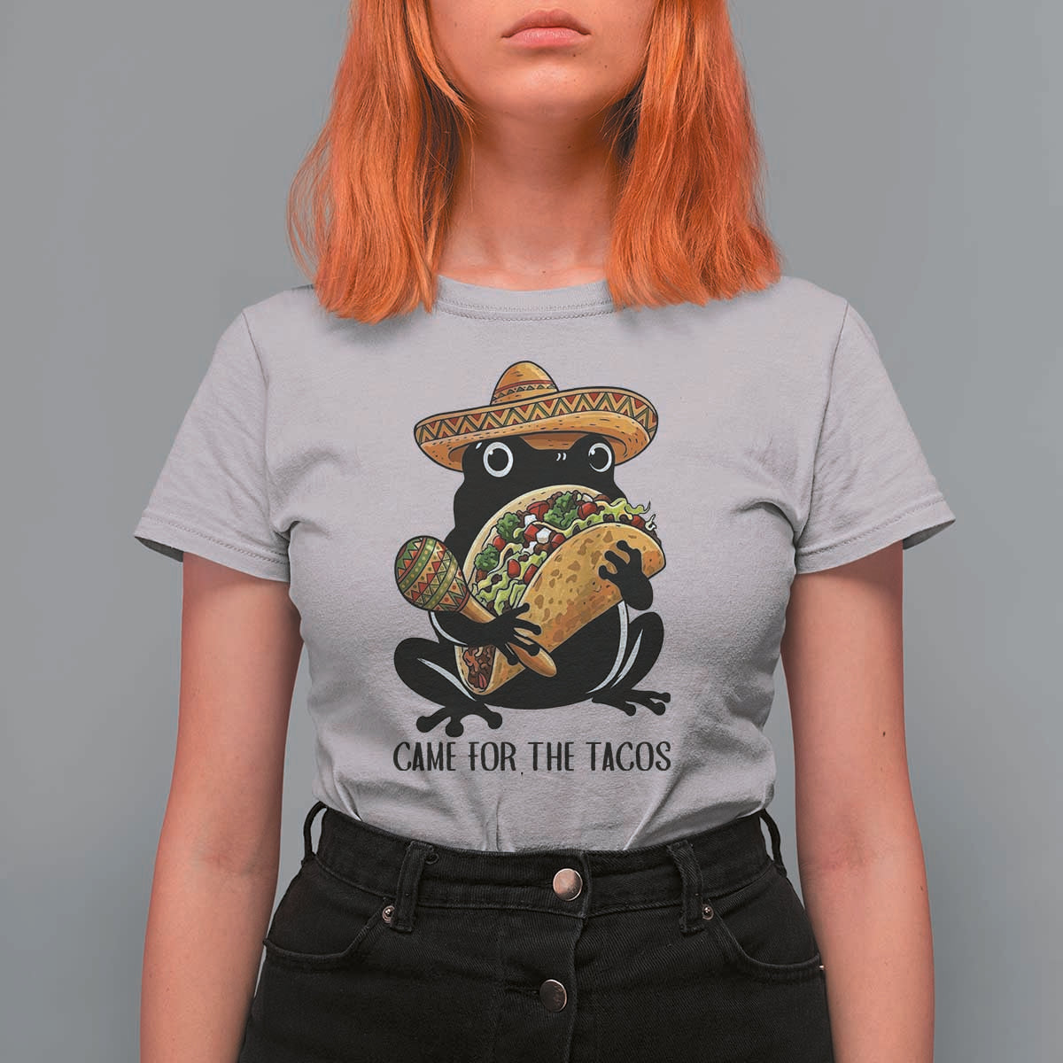 Grumpy Frog Cinco De Mayo T Shirt For Women Came For The Tacos