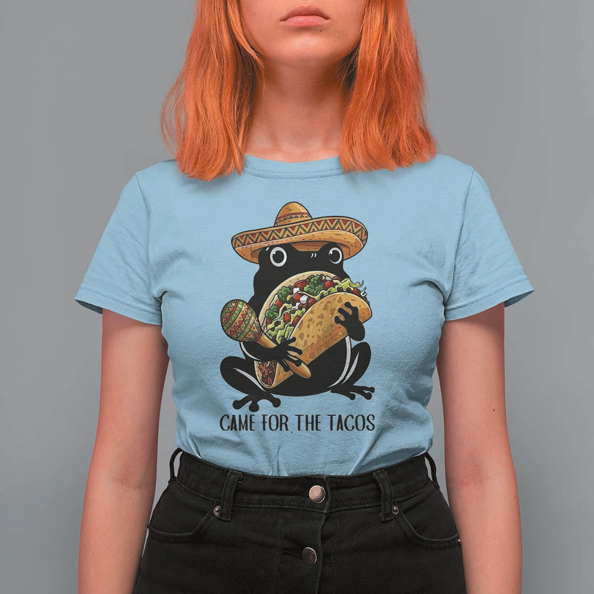 Grumpy Frog Cinco De Mayo T Shirt For Women Came For The Tacos
