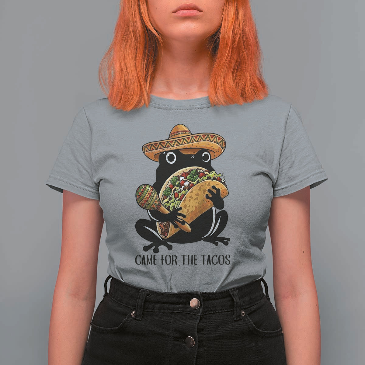 Grumpy Frog Cinco De Mayo T Shirt For Women Came For The Tacos