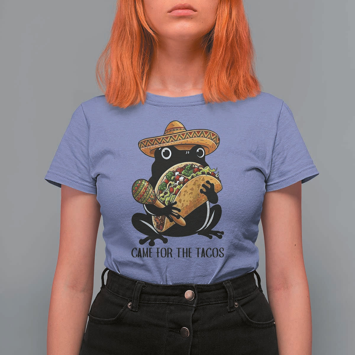 Grumpy Frog Cinco De Mayo T Shirt For Women Came For The Tacos