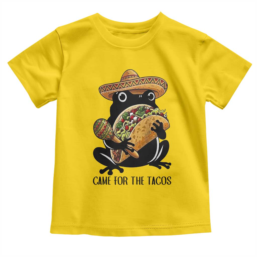 Grumpy Frog Cinco De Mayo Toddler T Shirt Came For The Tacos