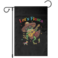 Funny Cinco De Mayo Frog Playing Guitar Garden Flag Lets Fiesta