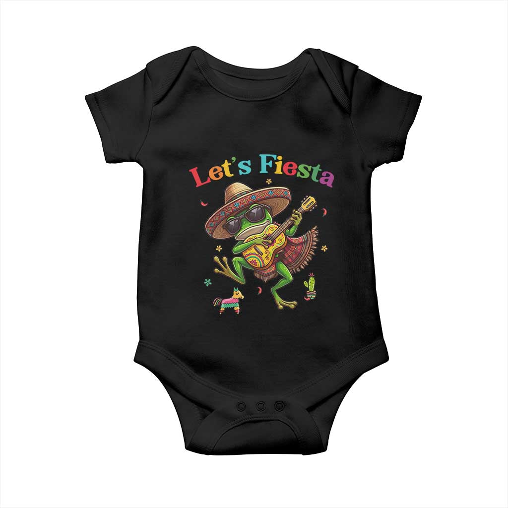 Funny Cinco De Mayo Frog Playing Guitar Baby Onesie Lets Fiesta