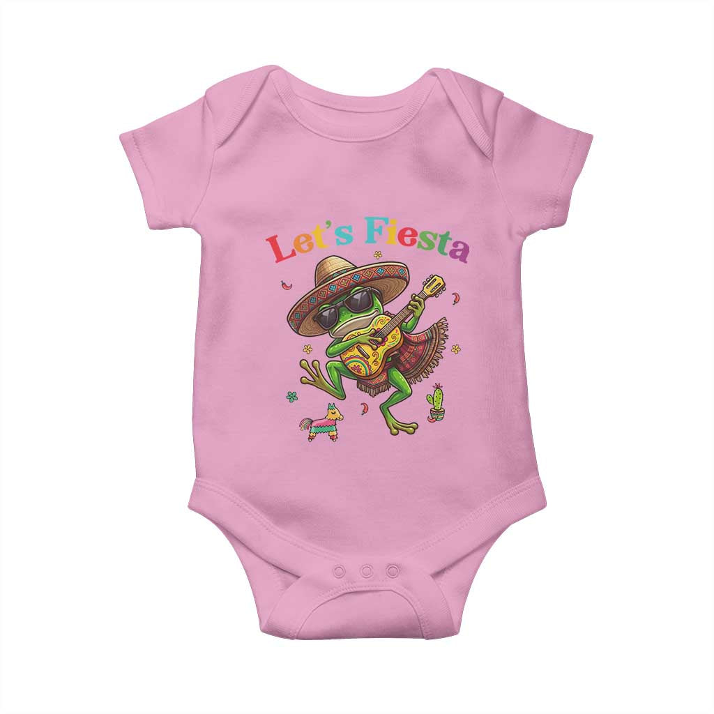 Funny Cinco De Mayo Frog Playing Guitar Baby Onesie Lets Fiesta