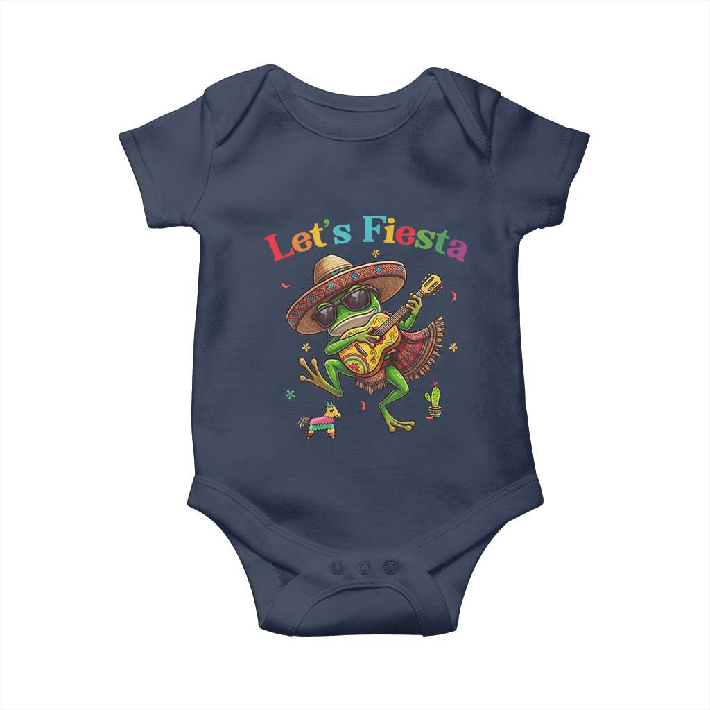 Funny Cinco De Mayo Frog Playing Guitar Baby Onesie Lets Fiesta