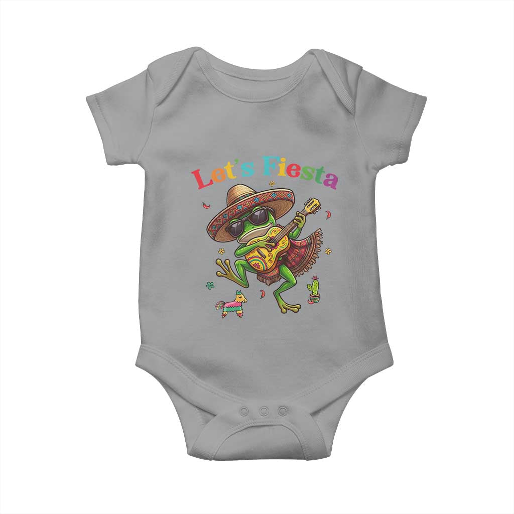 Funny Cinco De Mayo Frog Playing Guitar Baby Onesie Lets Fiesta