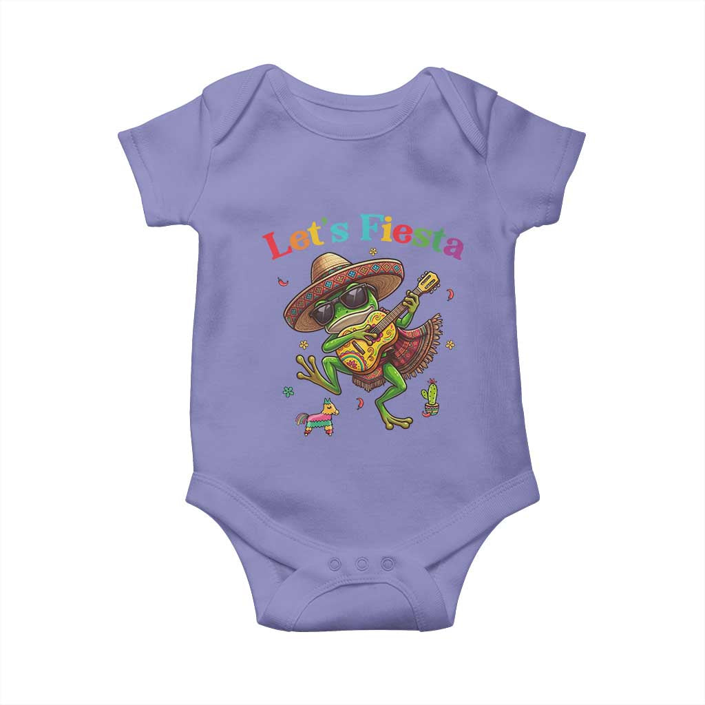 Funny Cinco De Mayo Frog Playing Guitar Baby Onesie Lets Fiesta