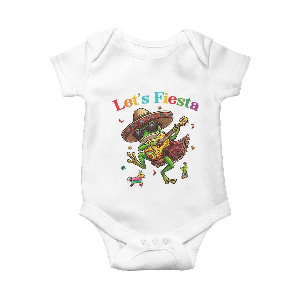 Funny Cinco De Mayo Frog Playing Guitar Baby Onesie Lets Fiesta