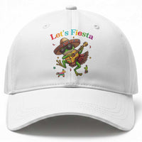 Funny Cinco De Mayo Frog Playing Guitar Baseball Cap Lets Fiesta