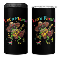 Funny Cinco De Mayo Frog Playing Guitar 4 in 1 Can Cooler Tumbler Lets Fiesta