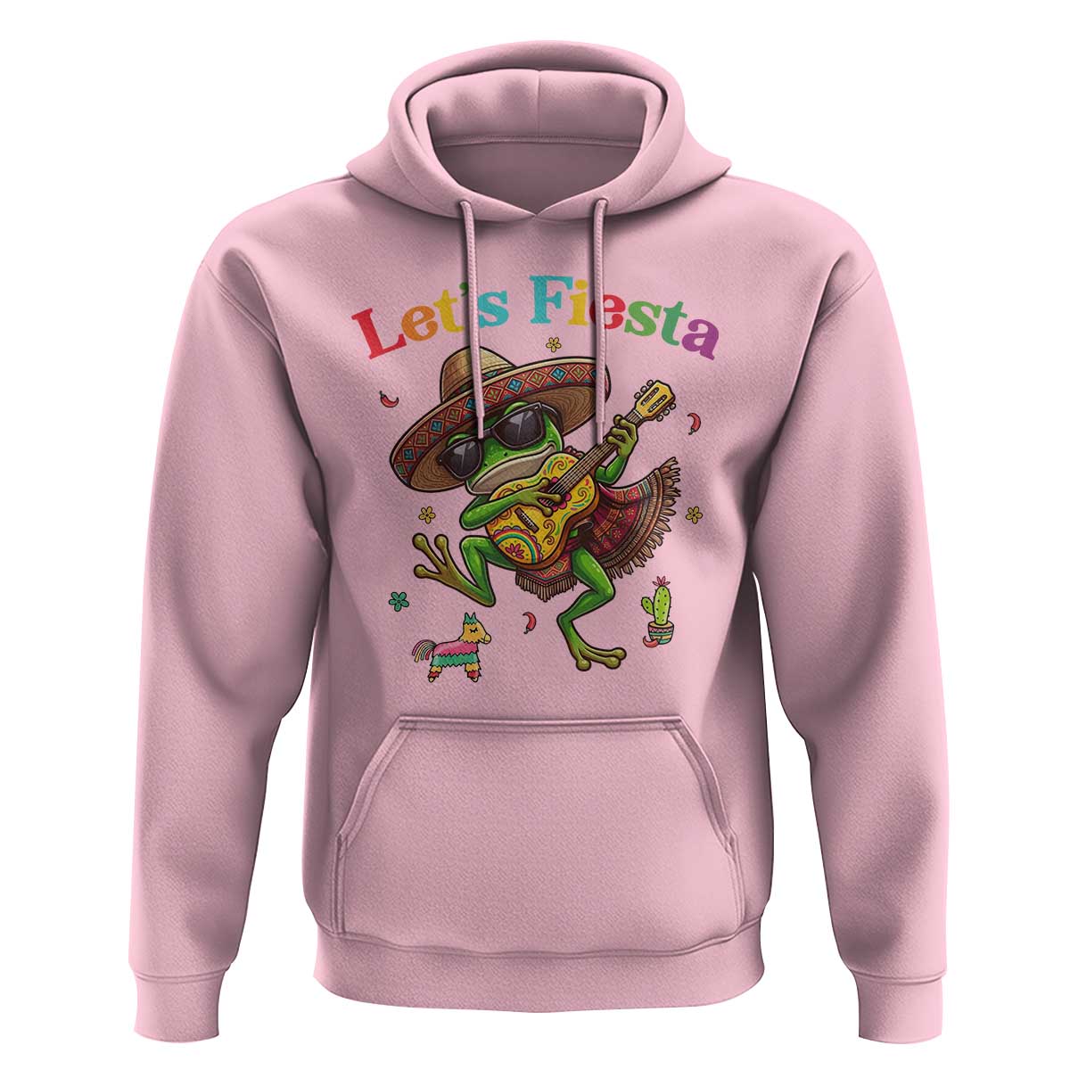 Funny Cinco De Mayo Frog Playing Guitar Hoodie Lets Fiesta
