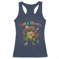 Funny Cinco De Mayo Frog Playing Guitar Racerback Tank Top Lets Fiesta