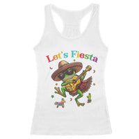 Funny Cinco De Mayo Frog Playing Guitar Racerback Tank Top Lets Fiesta