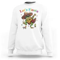 Funny Cinco De Mayo Frog Playing Guitar Sweatshirt Lets Fiesta