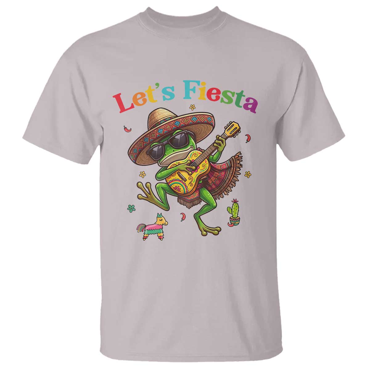 Funny Cinco De Mayo Frog Playing Guitar T Shirt Lets Fiesta