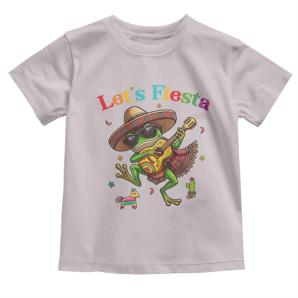 Funny Cinco De Mayo Frog Playing Guitar Toddler T Shirt Lets Fiesta