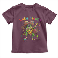 Funny Cinco De Mayo Frog Playing Guitar Toddler T Shirt Lets Fiesta