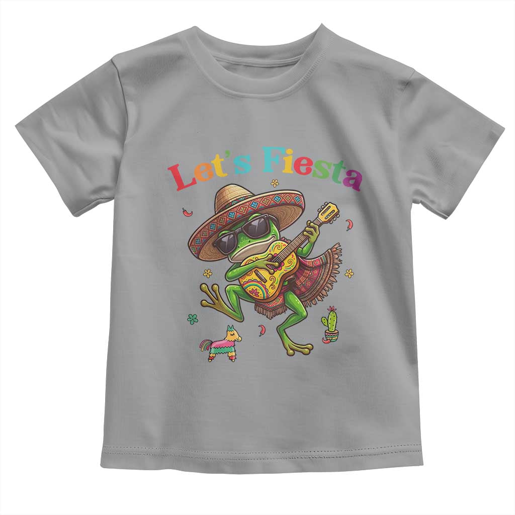 Funny Cinco De Mayo Frog Playing Guitar Toddler T Shirt Lets Fiesta