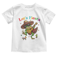 Funny Cinco De Mayo Frog Playing Guitar Toddler T Shirt Lets Fiesta