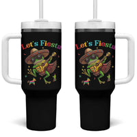 Funny Cinco De Mayo Frog Playing Guitar Tumbler With Handle Lets Fiesta