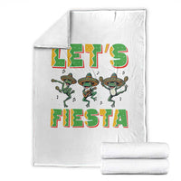 Funny Mariachi Frog Guitar Fiesta Throw Blanket Cinco De Mayo Gift