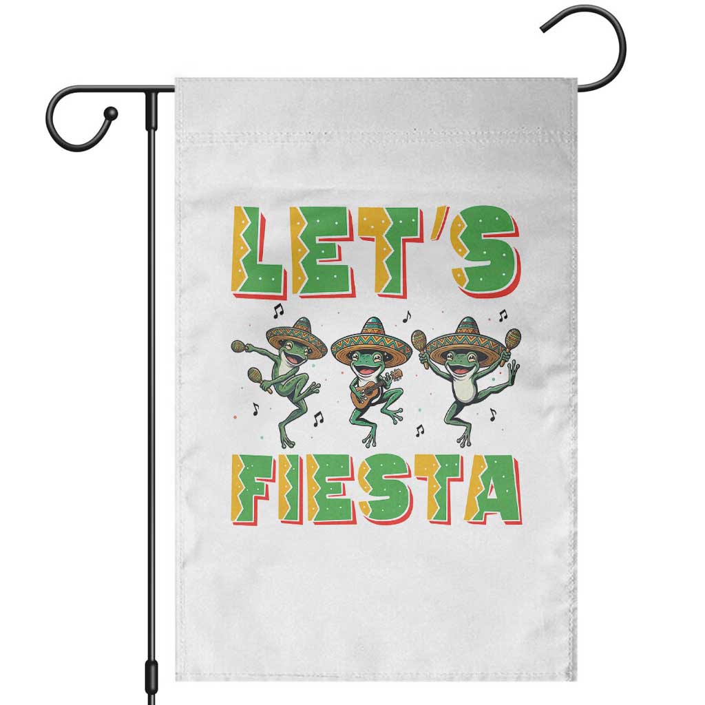 Funny Mariachi Frog Guitar Fiesta Garden Flag Cinco De Mayo Gift