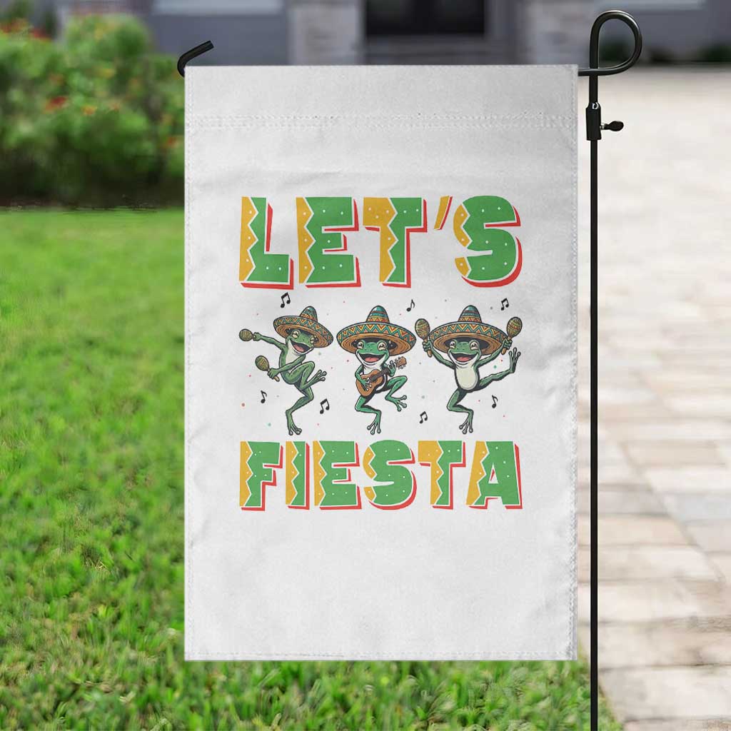 Funny Mariachi Frog Guitar Fiesta Garden Flag Cinco De Mayo Gift