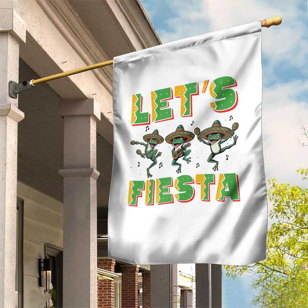 Funny Mariachi Frog Guitar Fiesta Garden Flag Cinco De Mayo Gift