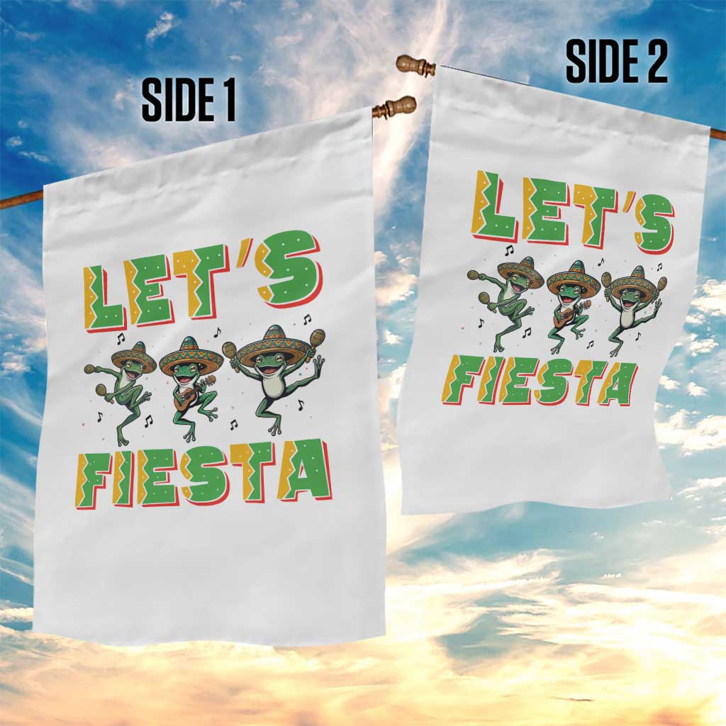 Funny Mariachi Frog Guitar Fiesta Garden Flag Cinco De Mayo Gift