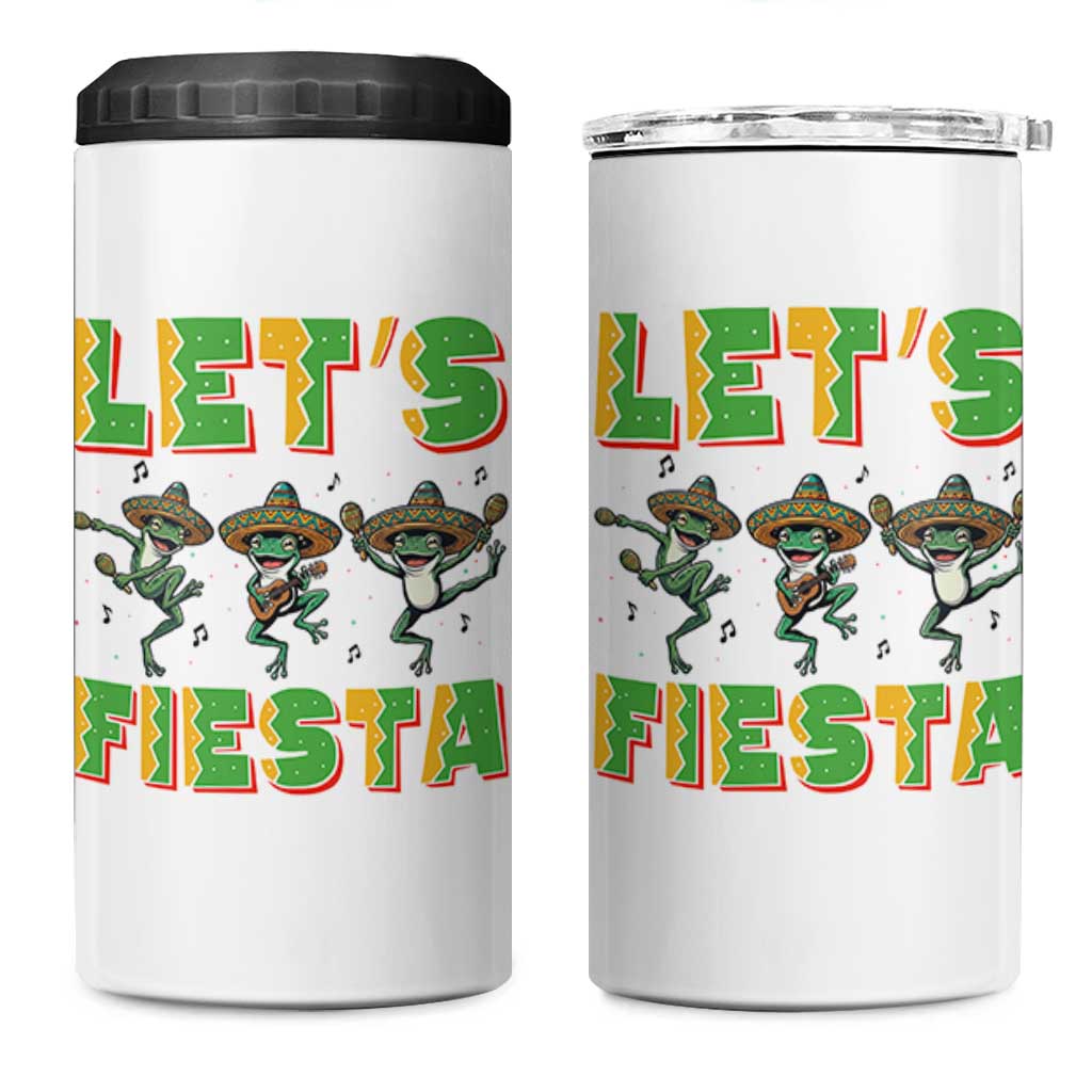 Funny Mariachi Frog Guitar Fiesta 4 in 1 Can Cooler Tumbler Cinco De Mayo Gift