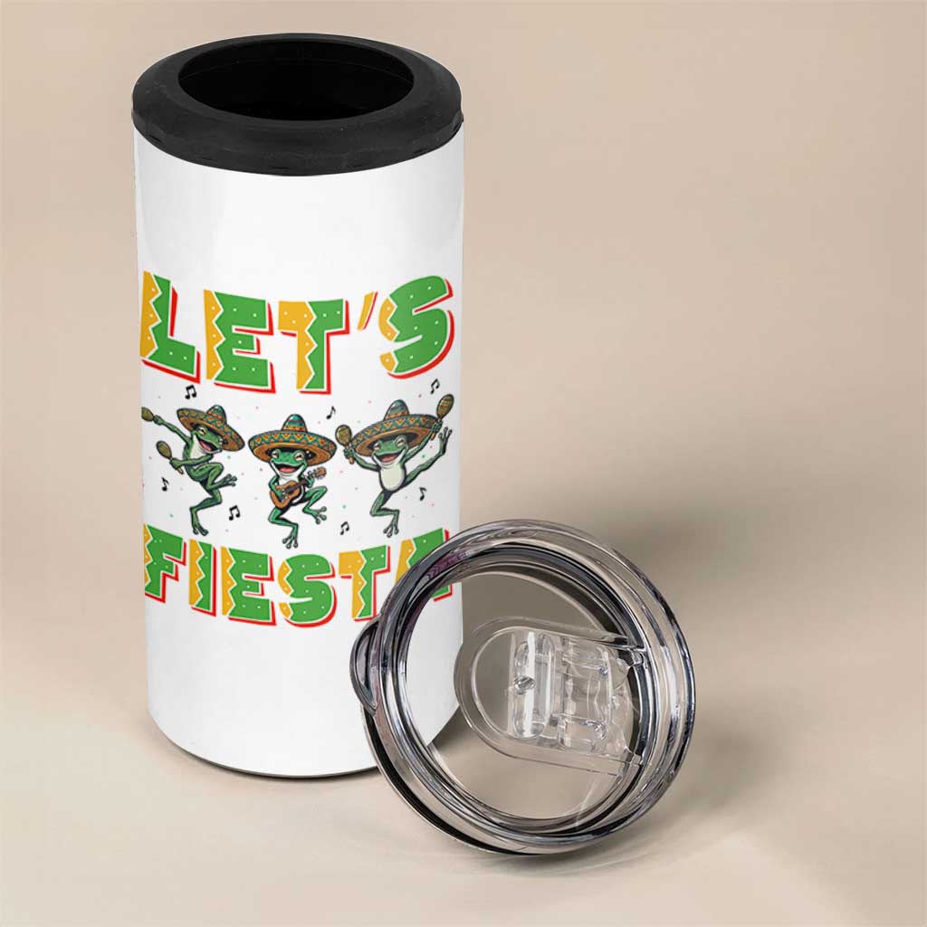 Funny Mariachi Frog Guitar Fiesta 4 in 1 Can Cooler Tumbler Cinco De Mayo Gift