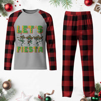 Funny Mariachi Frog Guitar Fiesta Plaid Pajama Set Cinco De Mayo Gift