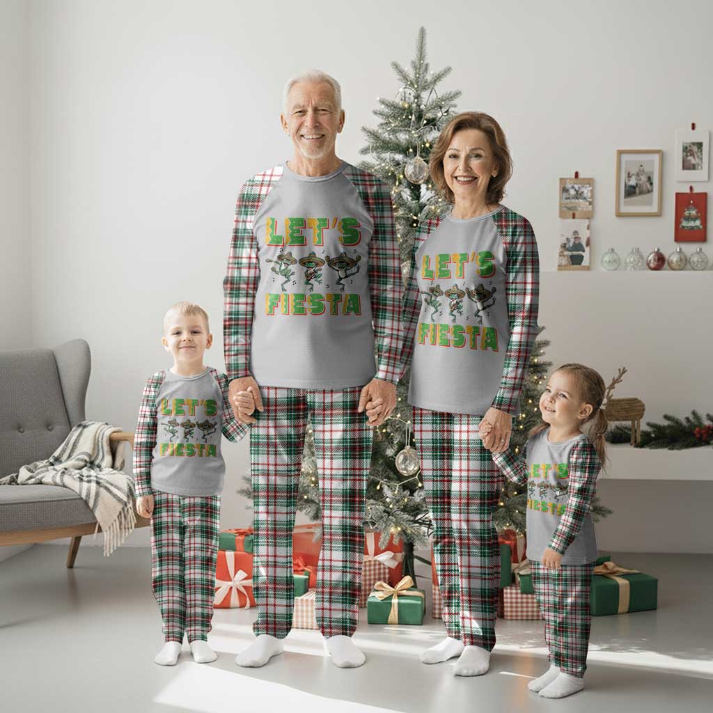 Funny Mariachi Frog Guitar Fiesta Plaid Pajama Set Cinco De Mayo Gift