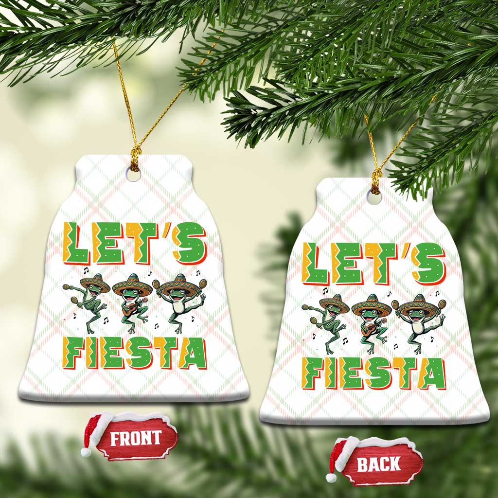 Funny Mariachi Frog Guitar Fiesta Ceramic Ornament Cinco De Mayo Gift
