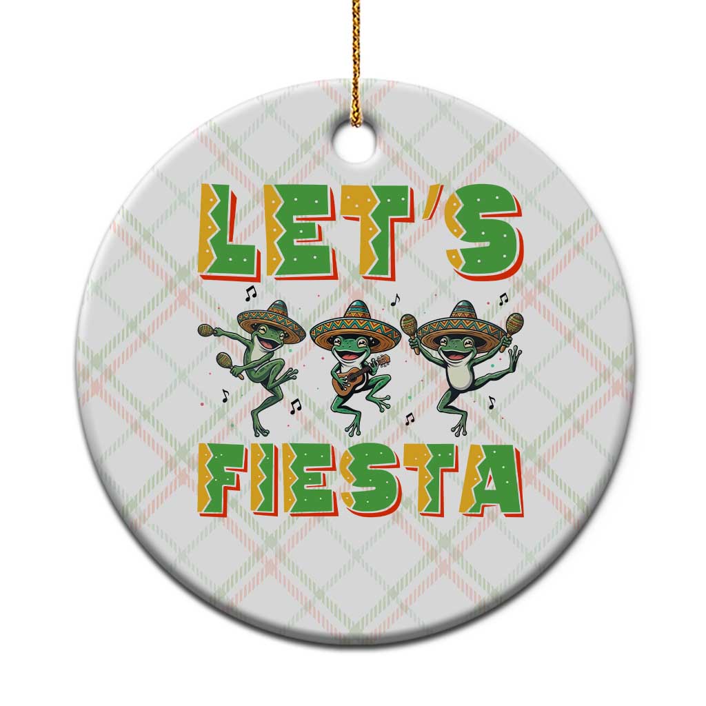 Funny Mariachi Frog Guitar Fiesta Ceramic Ornament Cinco De Mayo Gift