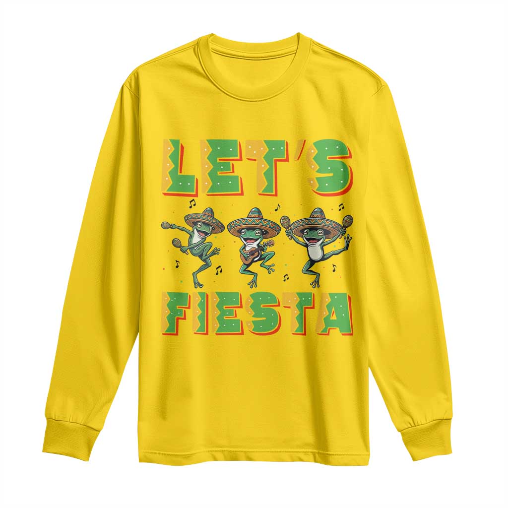 Funny Mariachi Frog Guitar Fiesta Long Sleeve Shirt Cinco De Mayo Gift