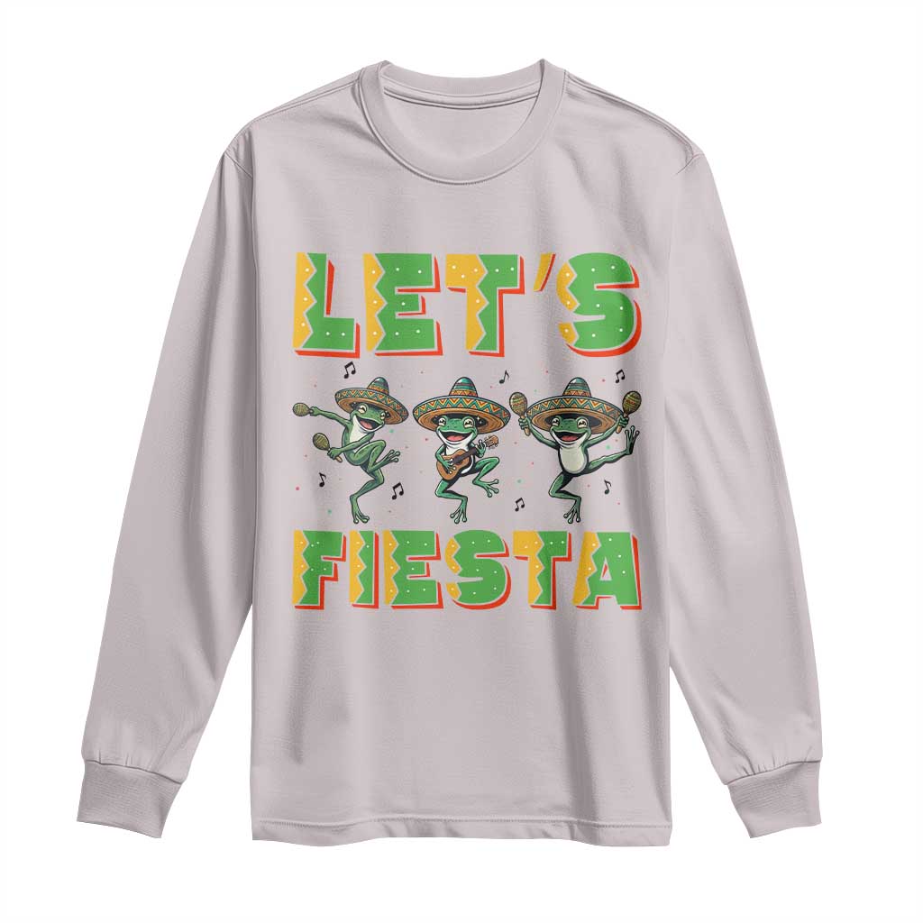 Funny Mariachi Frog Guitar Fiesta Long Sleeve Shirt Cinco De Mayo Gift