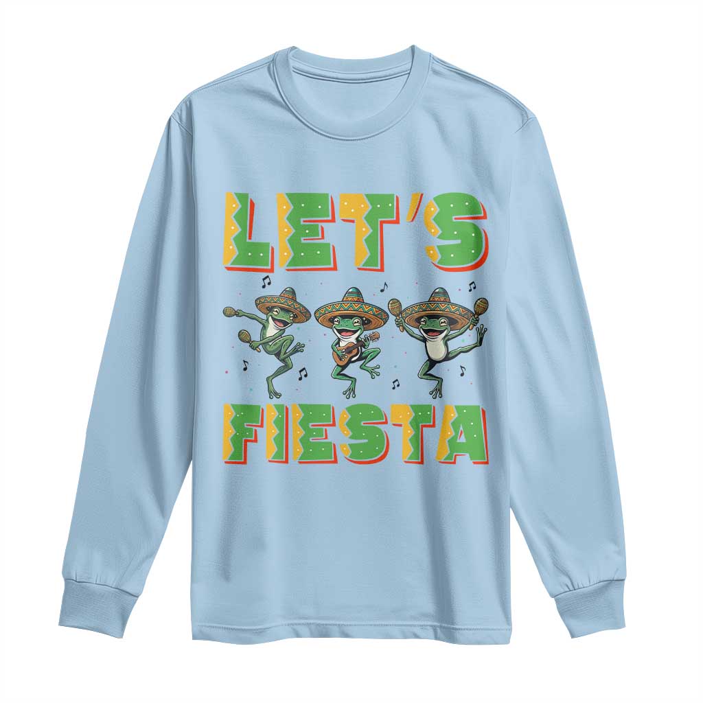 Funny Mariachi Frog Guitar Fiesta Long Sleeve Shirt Cinco De Mayo Gift