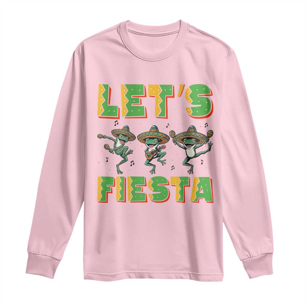 Funny Mariachi Frog Guitar Fiesta Long Sleeve Shirt Cinco De Mayo Gift